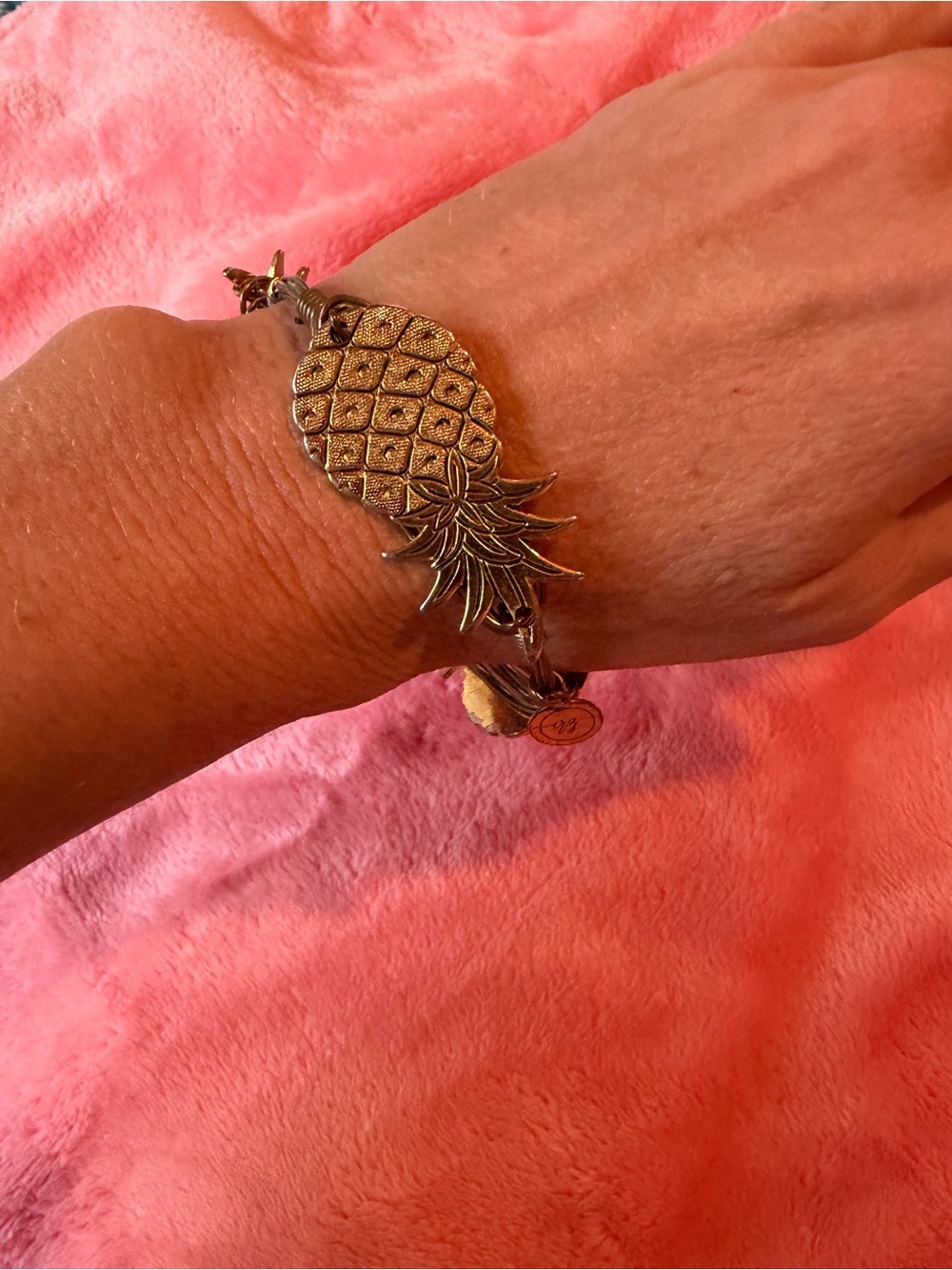 Gold-Tone Pineapple Charm Bracelet - Women's Accessories